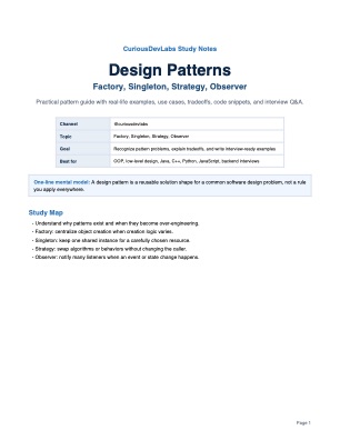 Design Patterns Study Note PDF